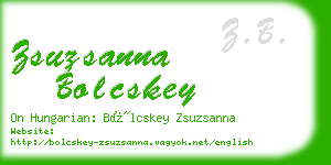 zsuzsanna bolcskey business card